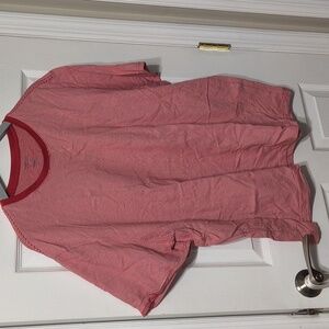 Banana Republic Factory Midweight Red Stripe Organic Cotton T-Shirt